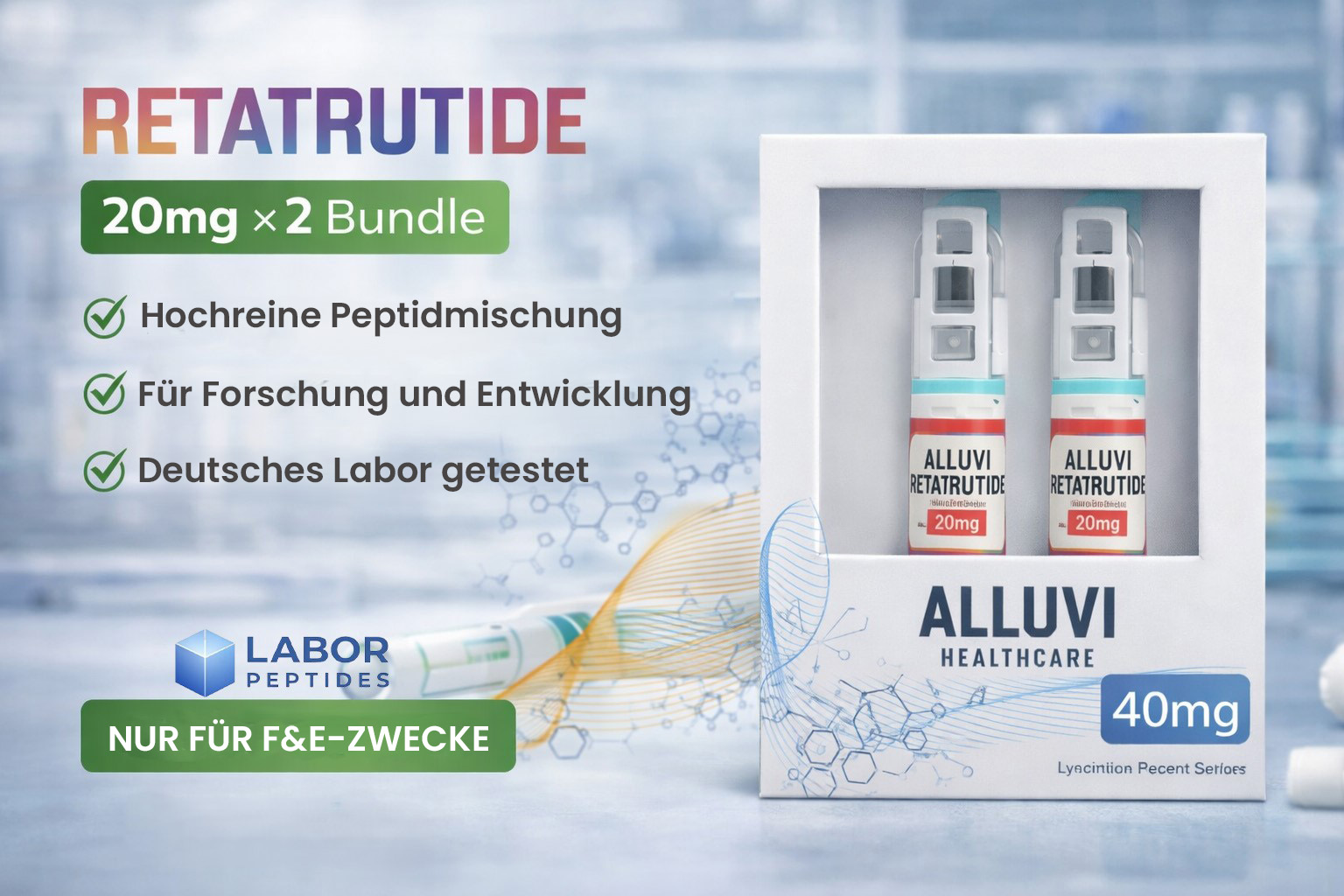 Retatrutide 20mg × 2 Bundle (Nur für Forschung und Entwicklung) – Bild 1